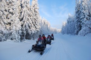 Snowmobile tour in Karelia